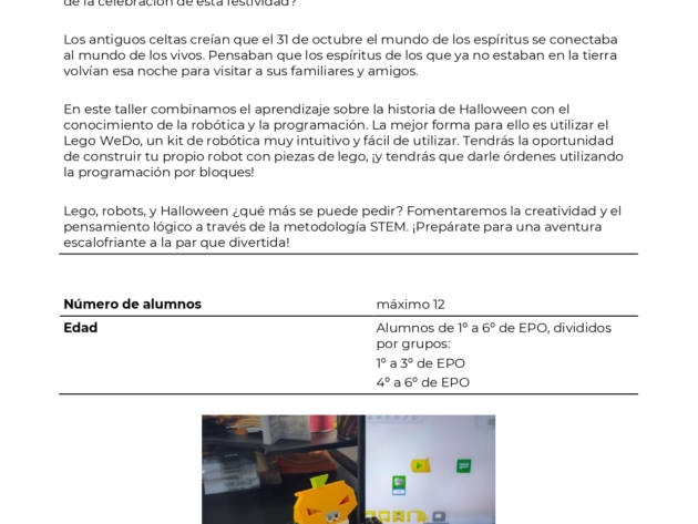Lego WeDo - Taller ciencia niños UBU - Grupo 1