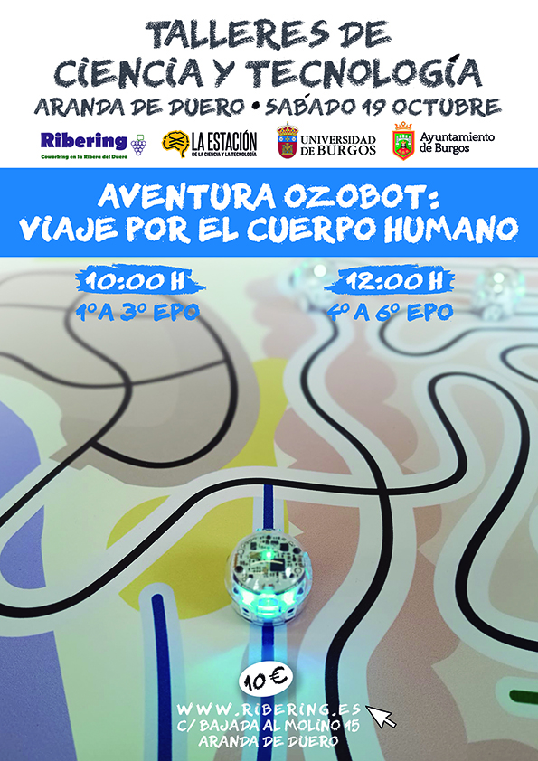 Taller de ciencia con la Universidad de Burgos: «Aventura Ozobot: Viaja por el Cuerpo Humano»