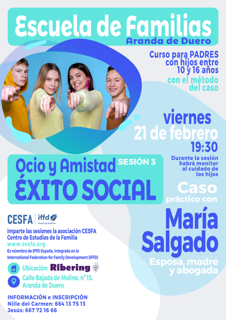 Escuela de Familias para padres de adolescentes: SESIÓN 3 (ÉXITO SOCIAL)