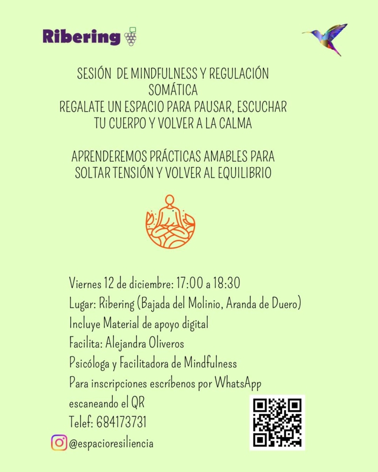 Sesión de Mindfulness y regulación somática con Alejandra Oliveros